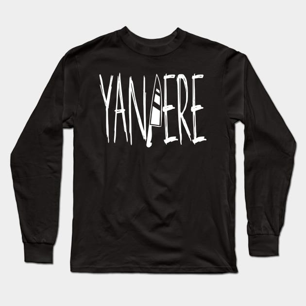 Yami Kawaii Yandere Knife Text Long Sleeve T-Shirt by TenchiMasaki